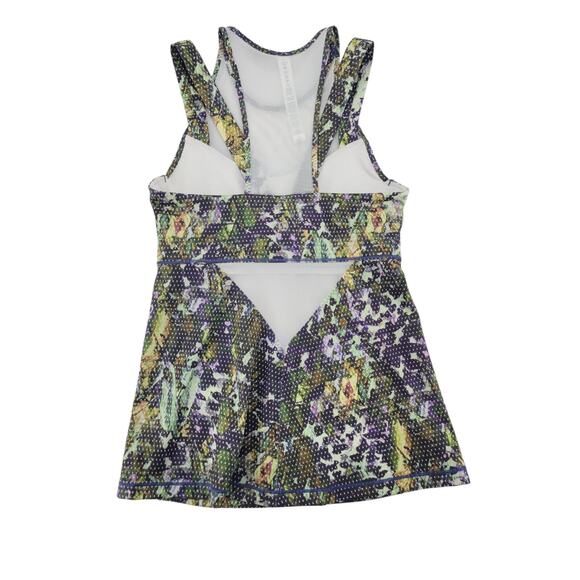 Lululemon‎ Running In The City Tank | Size 4 | Floral Print | Mesh Racerback Top - Picture 7 of 9